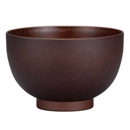 汁椀 430ml 京型木目 ウッドブラウン