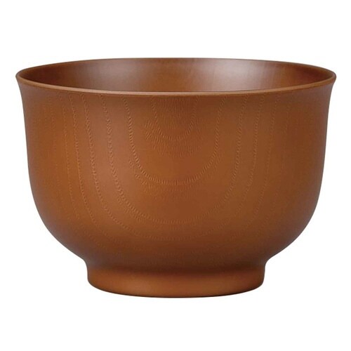 汁椀 460ml 木目 羽反型 ライトブラウン