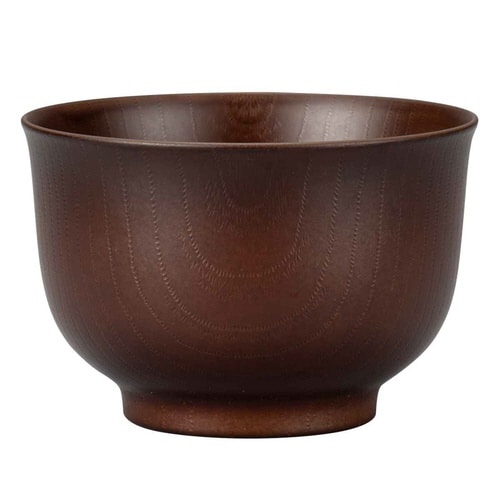 汁椀 460ml 木目 羽反型 ローズ