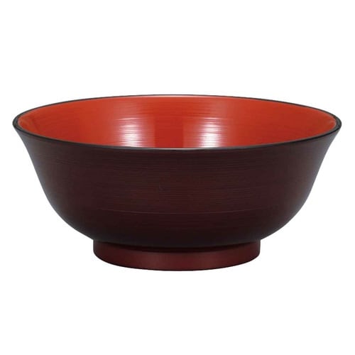 ラーメン鉢 1L 刷毛目 溜 プラスチック