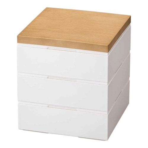 弁当箱 3段 15cm 2400ml ナチュラル