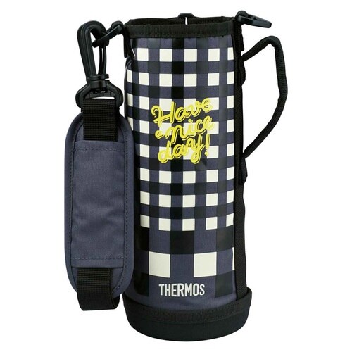 サーモス カバー ストラップ付 ブラックチェック
