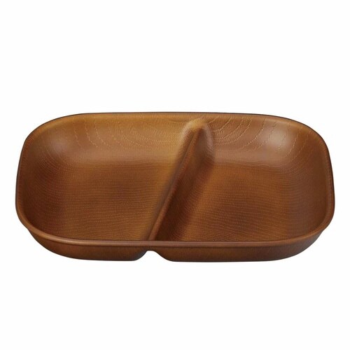 ランチプレート 21cm スクエア ブラウン