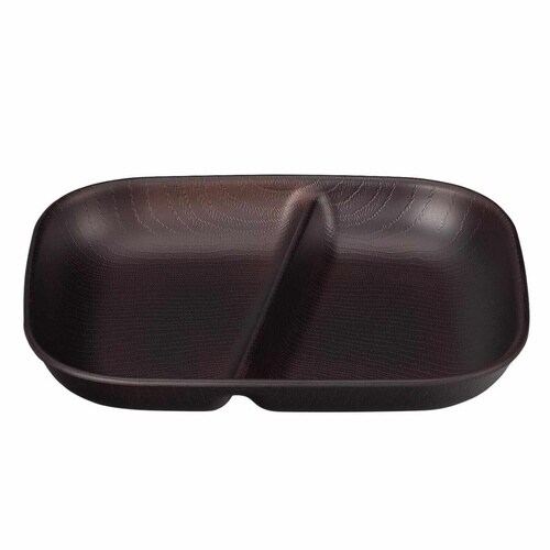 ランチプレート 21cm スクエア ダークブラウン