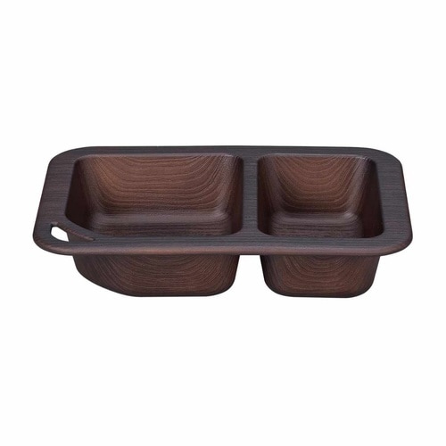 プレート 22cm アウトドア ダークブラウン