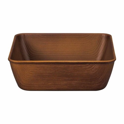 ボウル 18cm L スクエア ブラウン