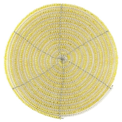 コースター 10cm クリア×イエロー