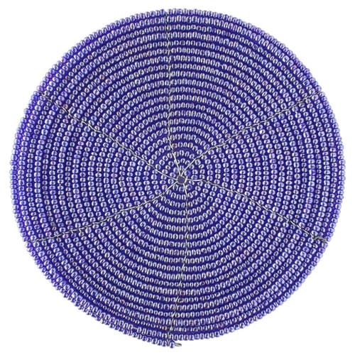 コースター 10cm ビーズコースター ネイビー