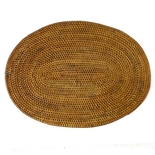 ランチョンマット30×21cm丸編みケタ×2