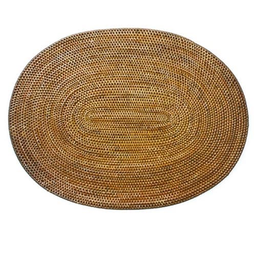 ランチョンマット 30×28cm 丸 編み ケタ