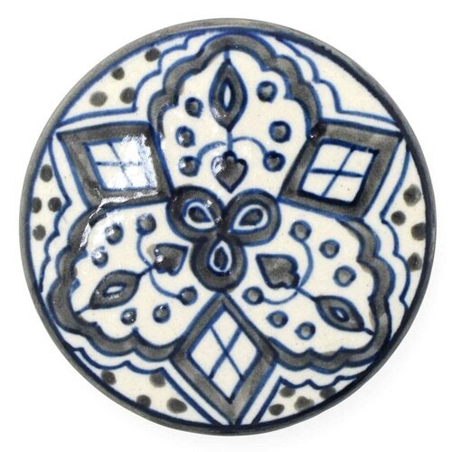 コースター 8.5cm プリヤ グレイフラワー