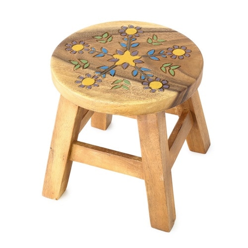 ラウンドスツール ブロッサム 木製 ブロッサム