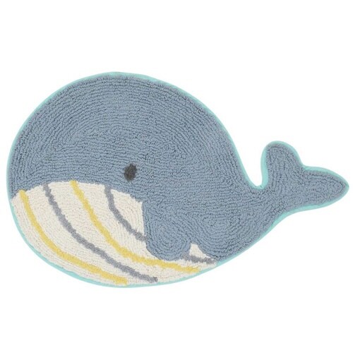 玄関マット 室内用 約45×55cm クジラ