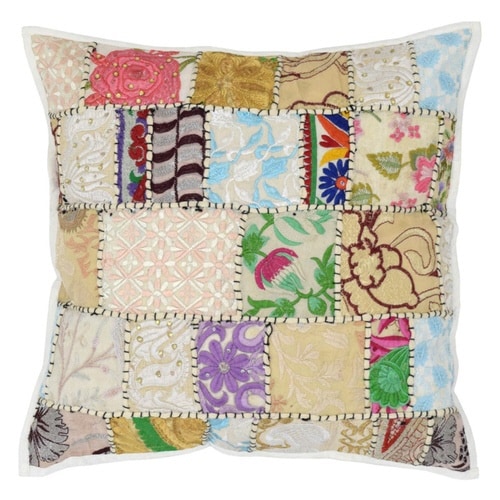 クッションカバー カンバディアパッチ ベージュ