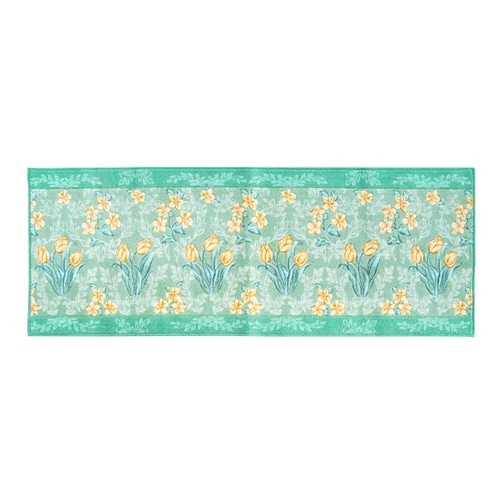 キッチンマット 花柄 グリーン