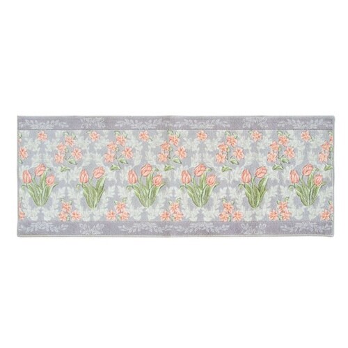 キッチンマット 花柄 ロイヤルコレクション グレー