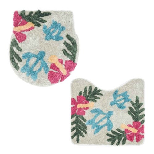 トイレマット 蓋カバー セット ワレアホヌ