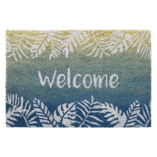 玄関マット 屋外兼用 グラデーションリーフ×2