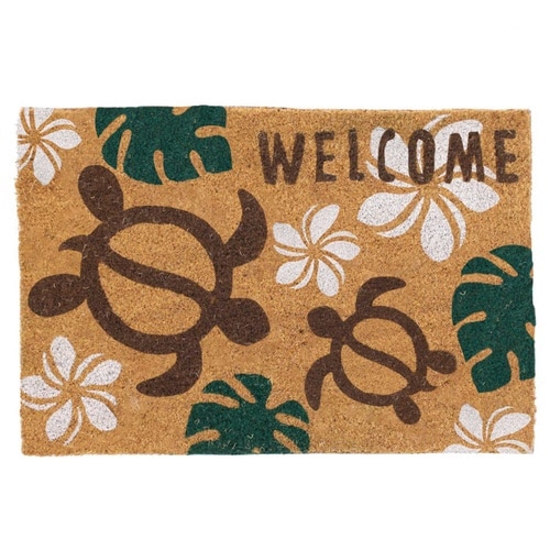 玄関マット 屋外兼用 コイヤー カメ×2