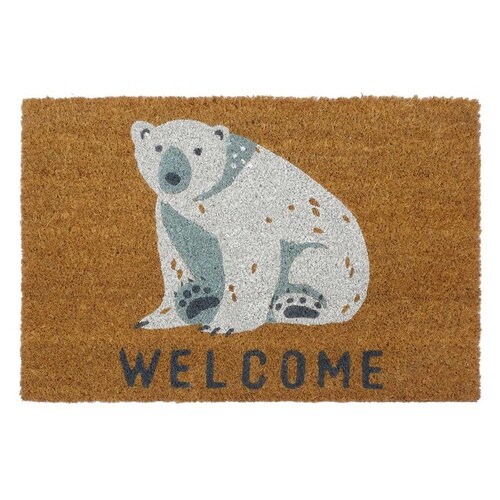 玄関マット 屋外兼用 コイヤー シロクマ×2
