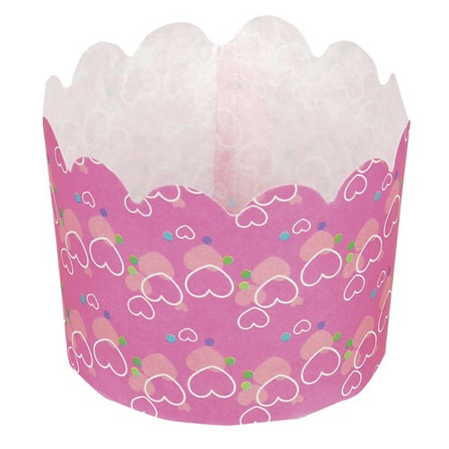 マフィン型 12枚入り 6cm しゃぼんハート