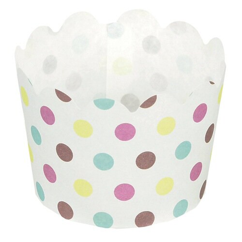 マフィン型 12枚入り 6cm 紙製 ドット