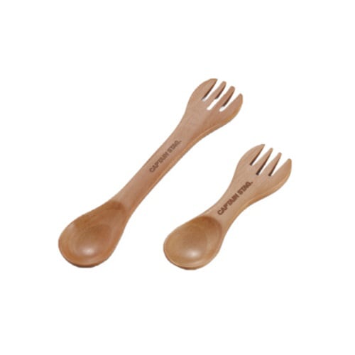 スプーン&フォークセット ウッドブレス