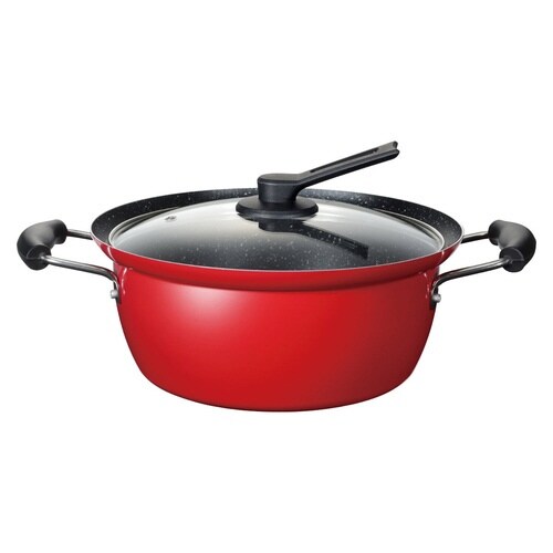 両手鍋 26cm IH対応 にこみーな フチ付き