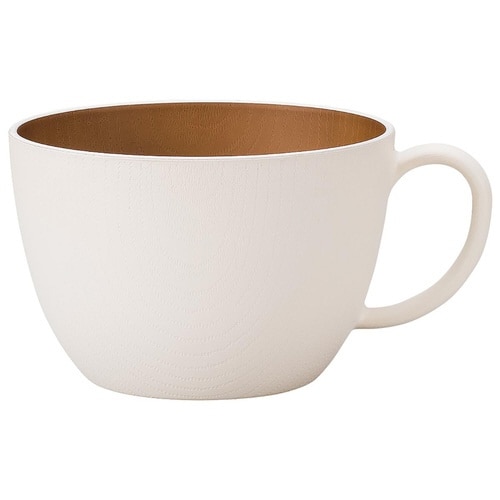 スープカップ 450ml 木目調 ホワイト