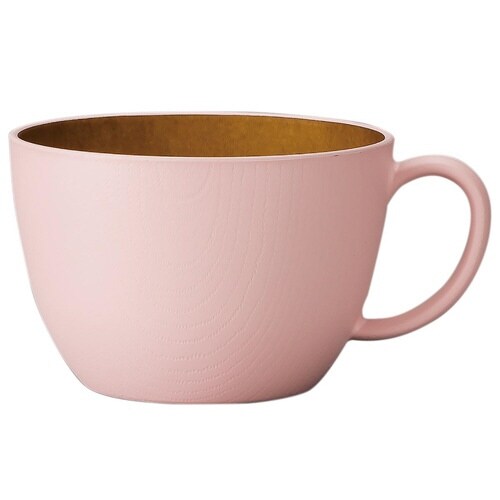 スープカップ 450ml 木目調 isso ピンク