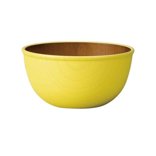 ボウル 15cm L 木目調 isso イエロー