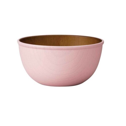 ボウル 15cm L 木目調 isso ピンク