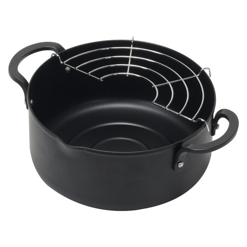 天ぷら鍋 18cm 鉄製 チーノ 網付き×2