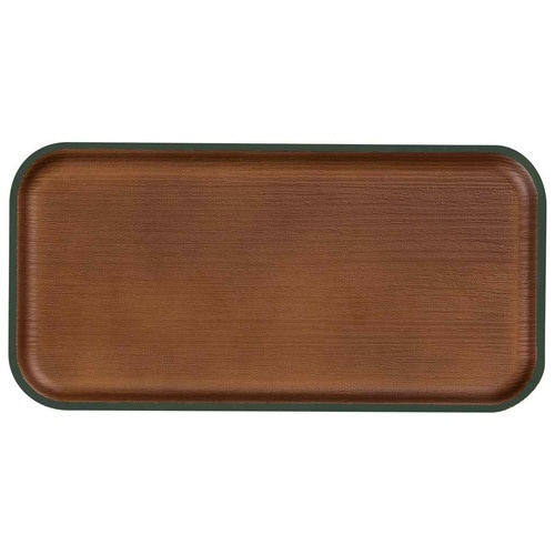 トレー 長角 24cm 木目調 issoo グレー