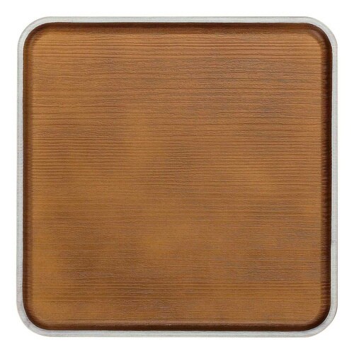 トレー 正角 24cm 木目調 ホワイト