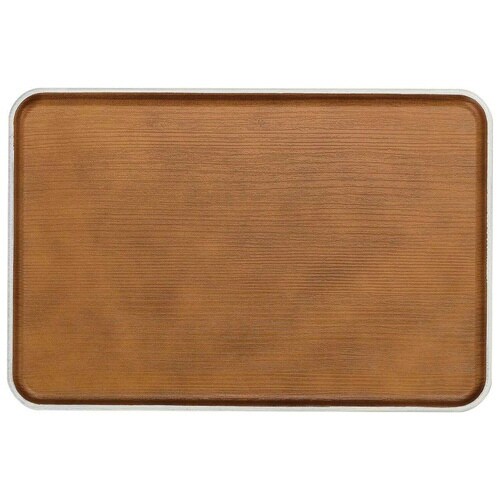 トレー 長角 36cm 木目調 ホワイト×2