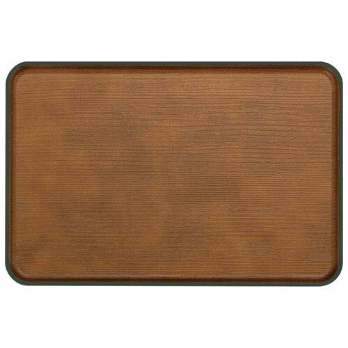 トレー長角36cm木目調issooグレー×2