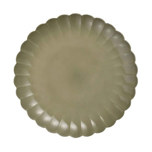 プレート 24cm KUSUMI 利久白茶