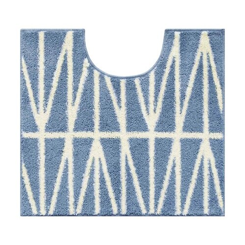 トイレマット 55×60cm ナチュラル ブルー