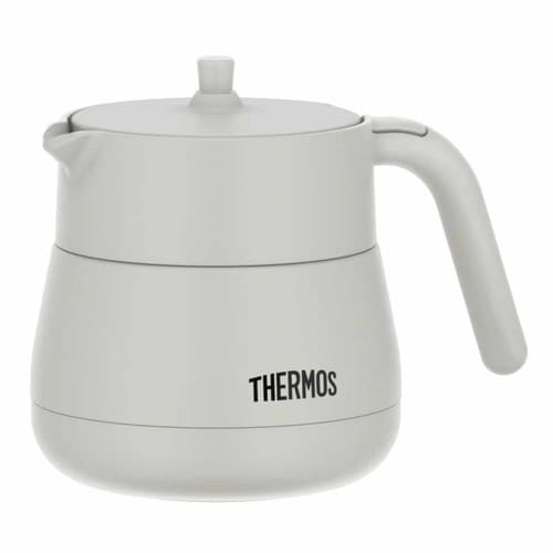 サーモス ティーポット 真空断熱 ライトグレー