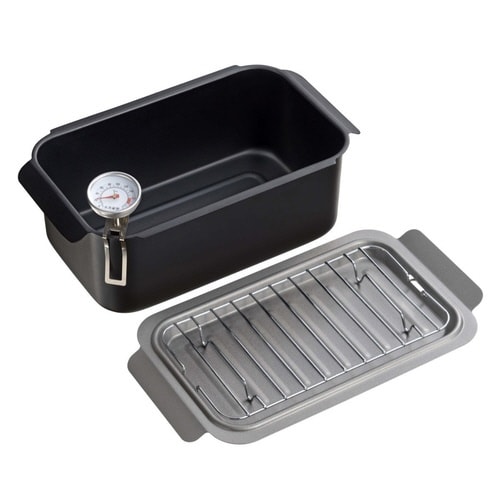 天ぷら鍋 角型 4点セット 温度計付き アミ付き