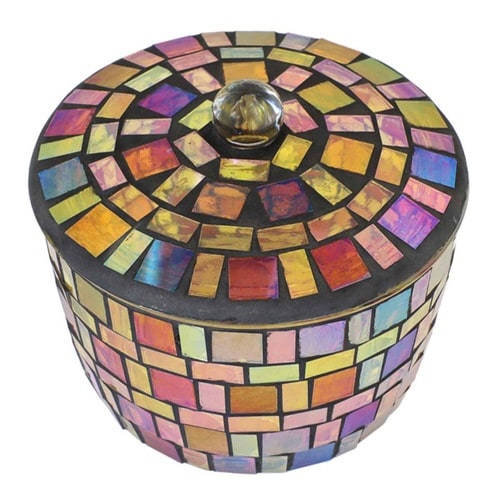 小物入れ 洗面所 モザイク イエロー×2