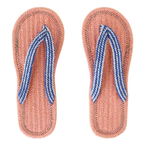 スリッパ コットンサンダル プレーンピンク(L)