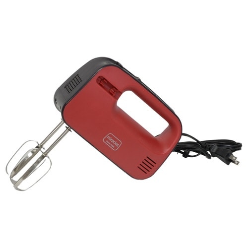 電動ハンドミキサー 3段階スピード調整 レッド