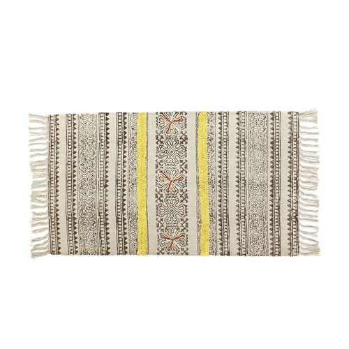 玄関マット 48×83cm 室内 イエロー