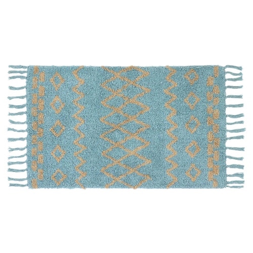 玄関マット 50×75cm 室内 ブルーグレー×2