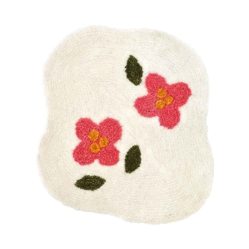 玄関マット 45×48cm 室内 花柄 ブルーム