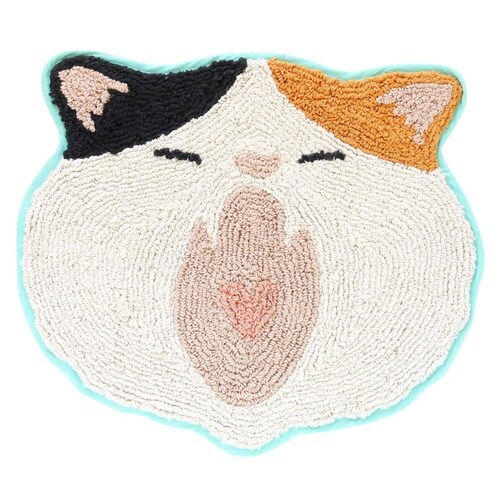 玄関マット 45×51cm 室内 動物 ミケネコ