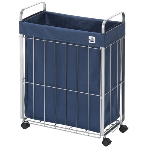 ランドリーバスケット 折りたたみ ネイビー