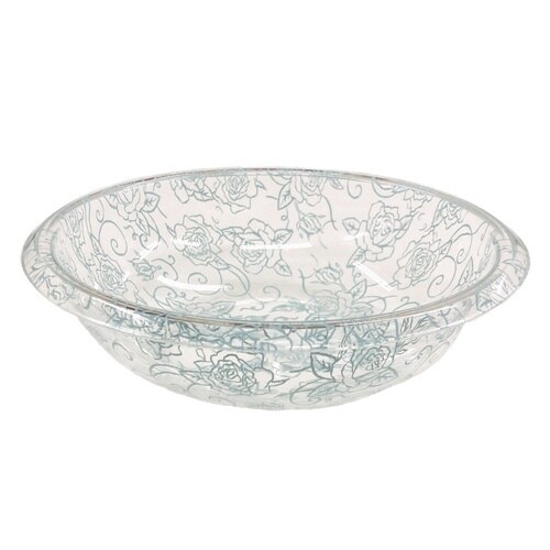 湯おけ 洗面器 クリアローズ ライトブルー